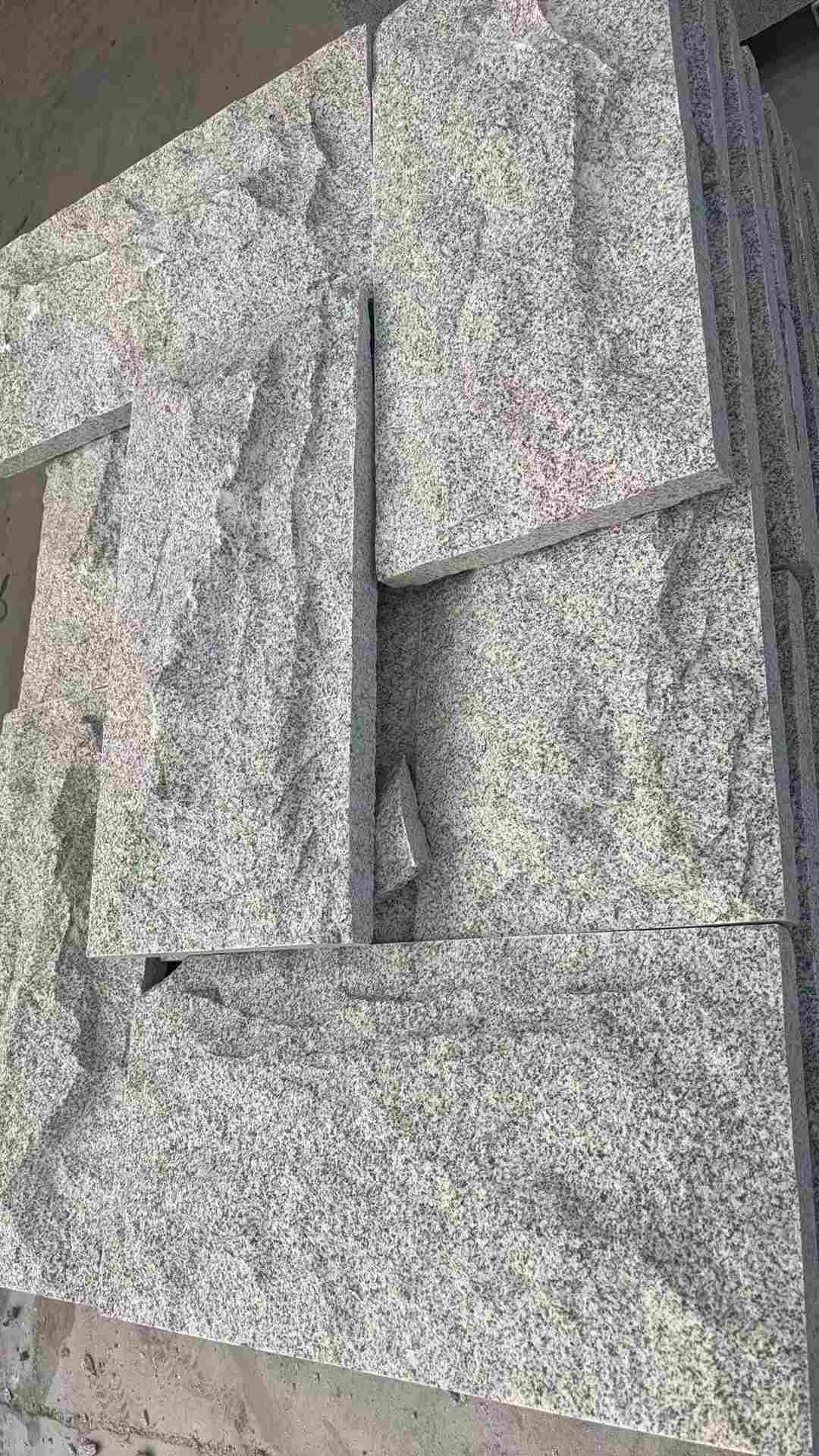 曲靖 芝麻白自然面花岗岩成品板